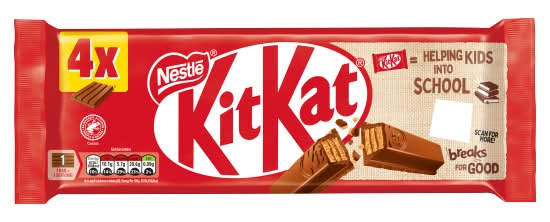 KitKat Finger Milk Chocolate Bar Multipack (4 pack)