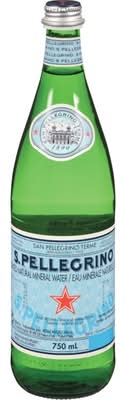 San pellegrino eau minérale naturelle gazéifiée - carbonated natural mineral water (750 ml)