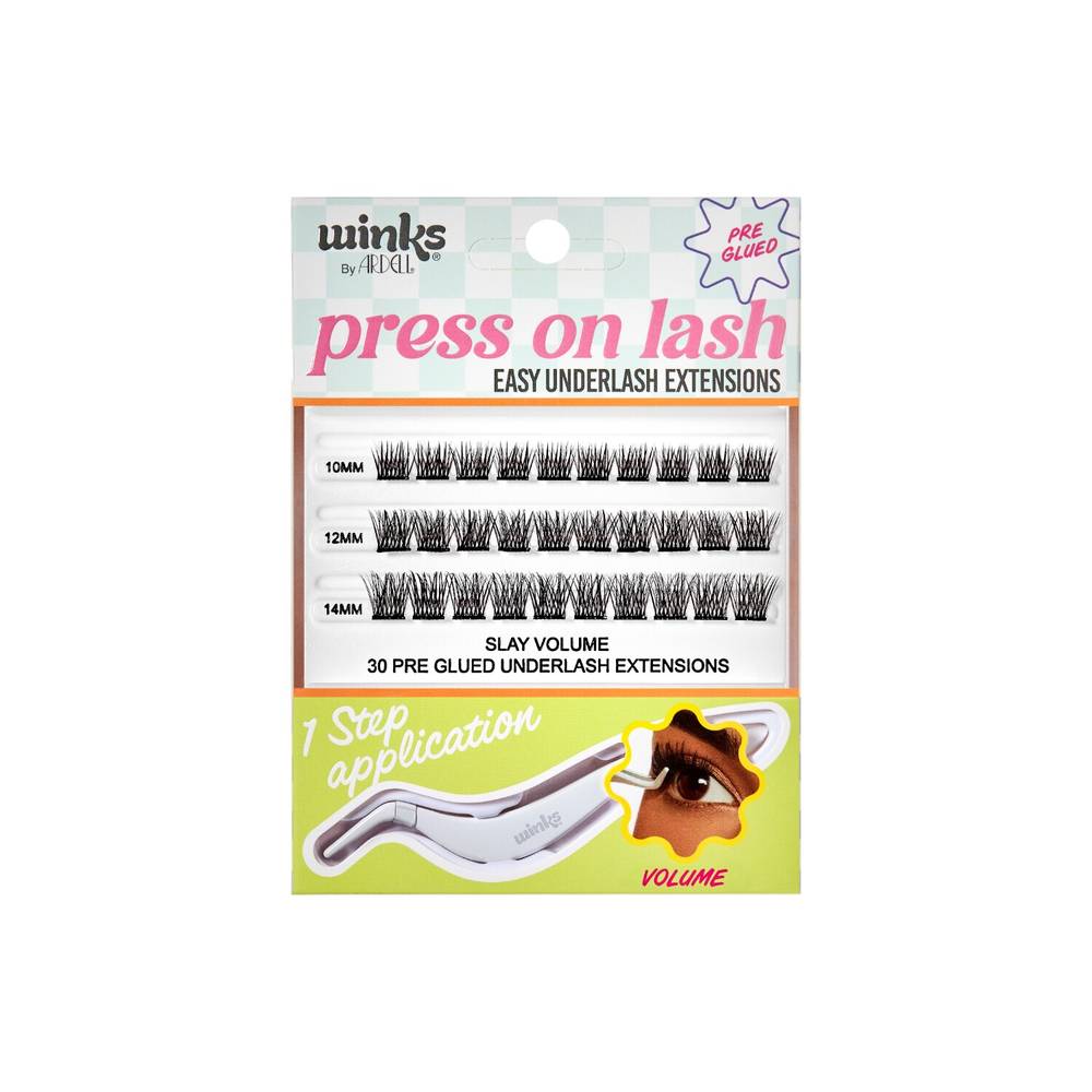 Ardell Winks Press on Lash Pre-Glued Underlash Extensions (black)