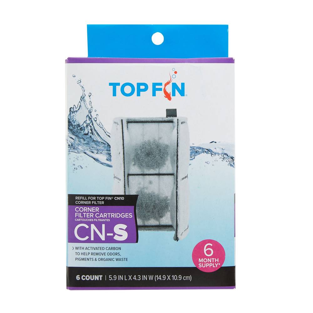Top Fin® CN-S Corner Filter Cartridges (Size: 6 Count)