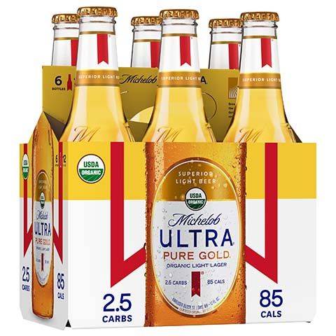 Michelob Ultra Pure Gold 6 Pack 12oz Bottle