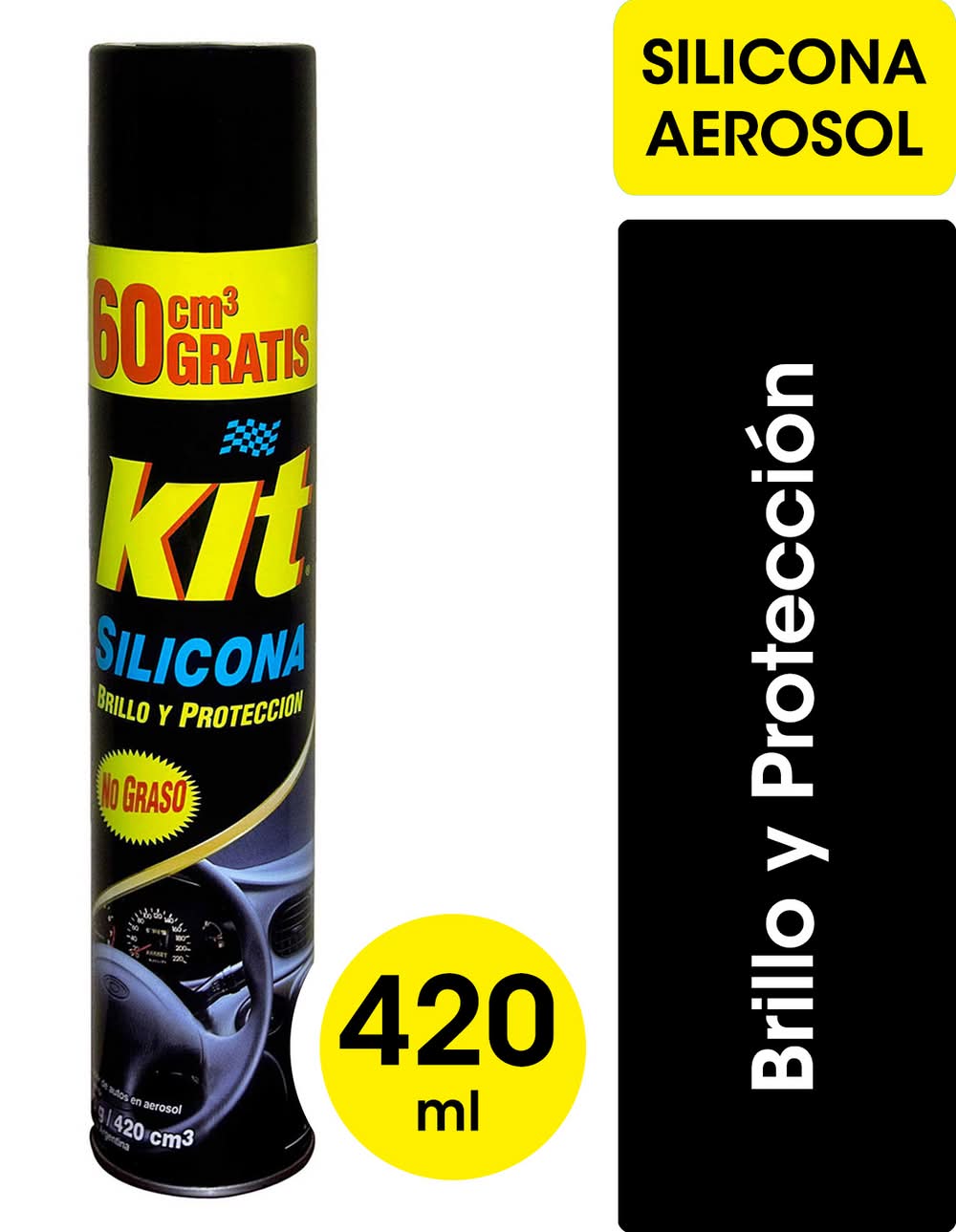 Kit · Silicona para auto brillo y protección (420 ml)