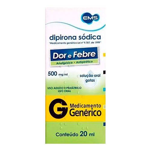 EMS · Dipirona sódica 500mg/ml gotas (20 g)