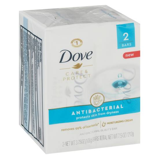 Dove Care & Protect Antibacterial Beauty Bar (2 ct)