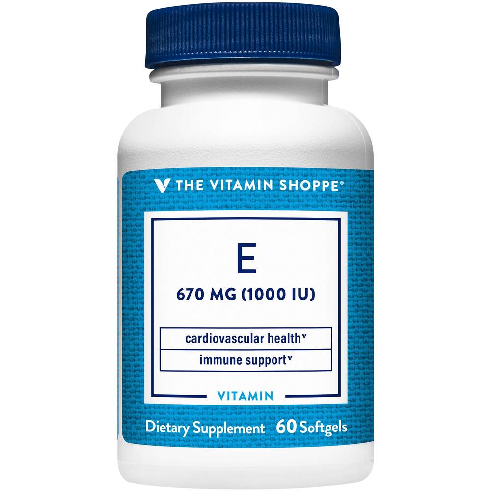 Vitamin E - Promotes Cardiovascular & Immune Health - 1,000 Iu (60 Softgels)