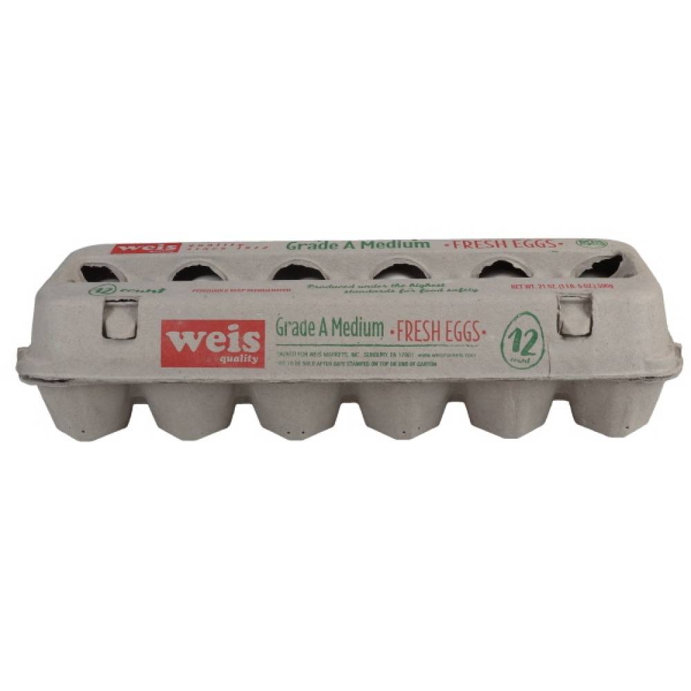 Weis White Fresh Eggs (12 ct) (grade a medium)