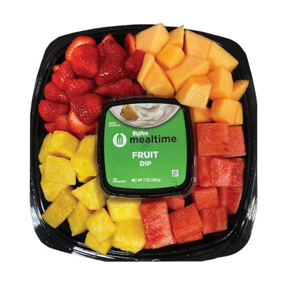 10" Fruit Tray With Dip Ready to Eat