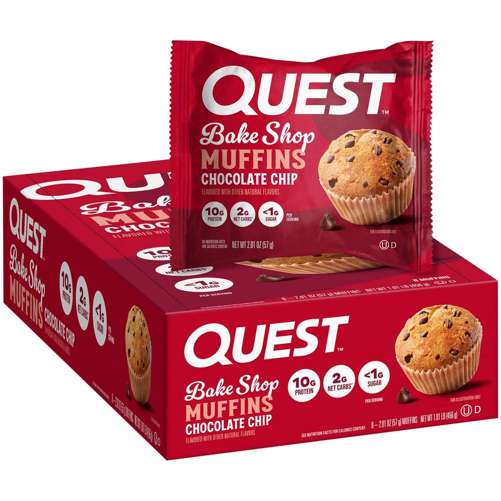 Quest Chocolate Chip Bake Shop Muffins (1.01 lbs, 8 ct)