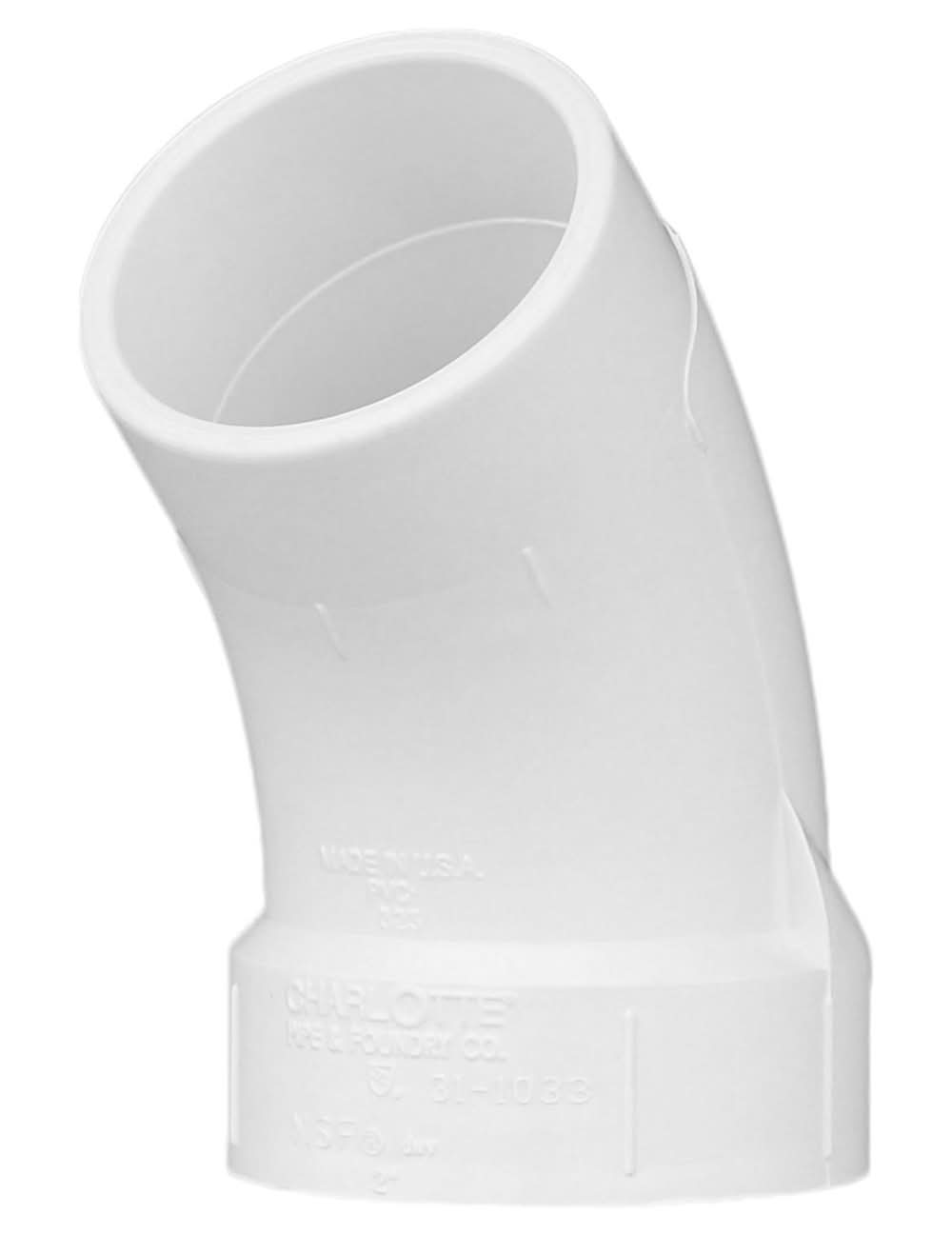 Charlotte Pipe Schedule 40 2 In. Hub X 2 In. D Spigot Pvc Street Elbow 1 Pk