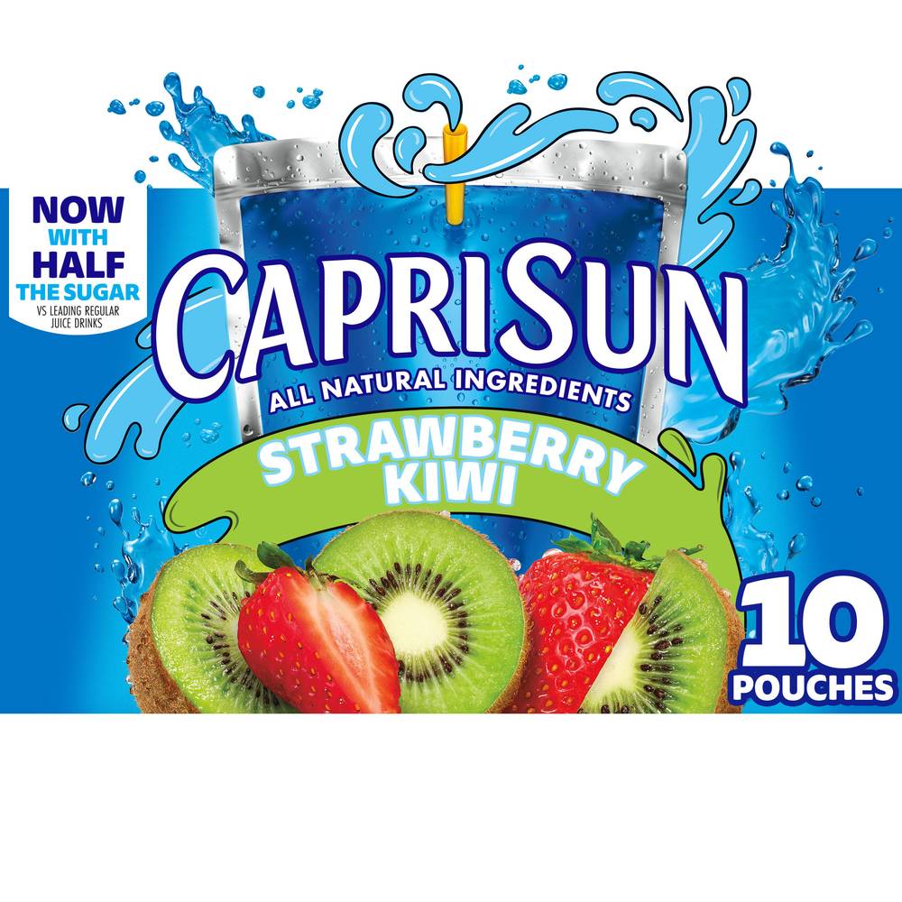Capri Sun Juice Drink Blend (10 pack, 6 fl oz) (strawberry- kiwi )
