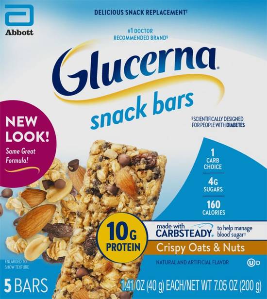 Glucerna Crispy Oats & Nuts Snack Bars (5 ct)