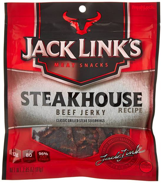 Jack Link's Steakhouse Recipe Flame Grilled Beef Jerky