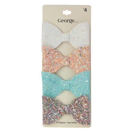 4 Piece Glitter Bows