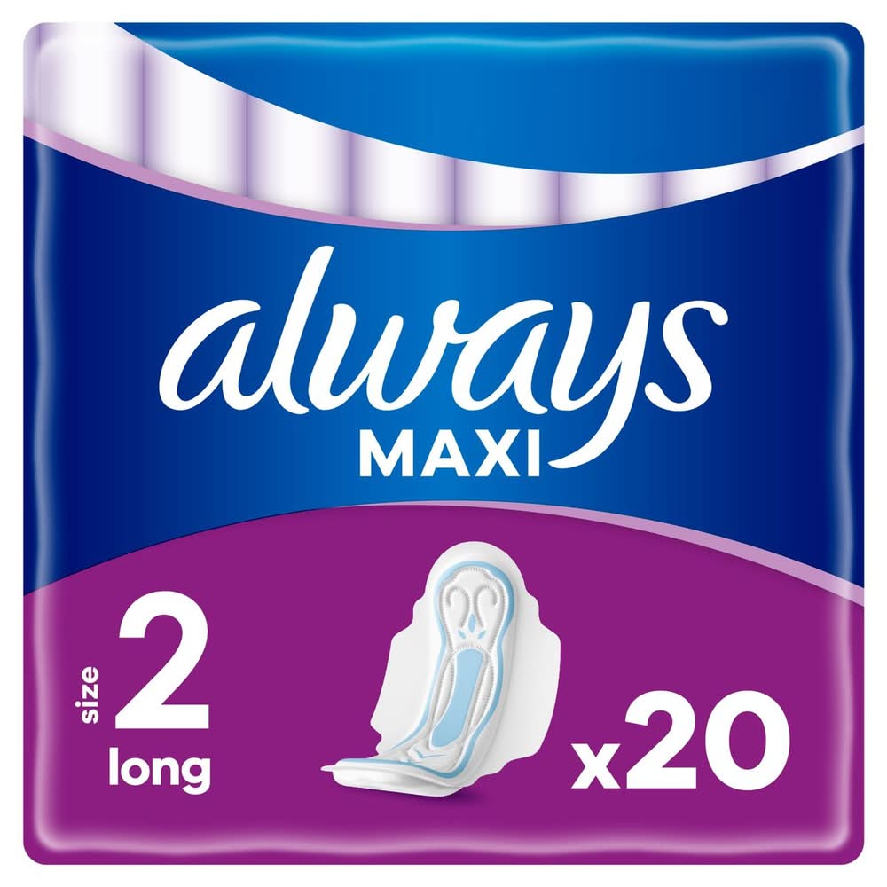 Always Maxi Long Maandverband (Maat 2) Vleugels X20