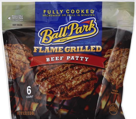 Ball Park Flame Grilled Beef Patties (6x 2oz counts)