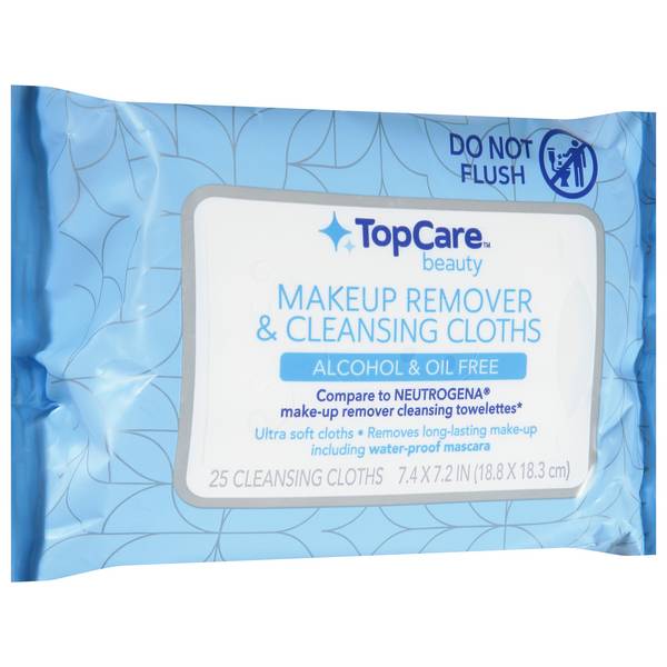 TopCare Makeup Remover Cleansing Towelettes, Alcohol Free