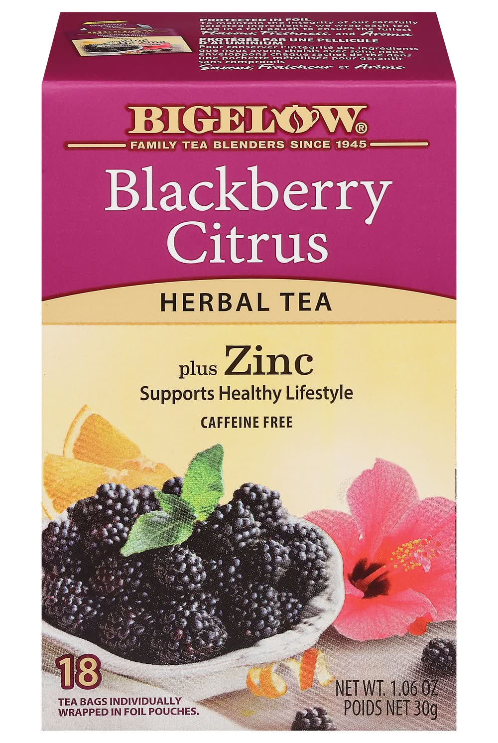 Bigelow Blackberry Citrus Herbal Tea (1.06 oz, 18 ct)
