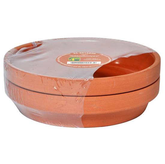 # Glazed Terracotta Pot Saucer, 2Pc (12.5cm)
