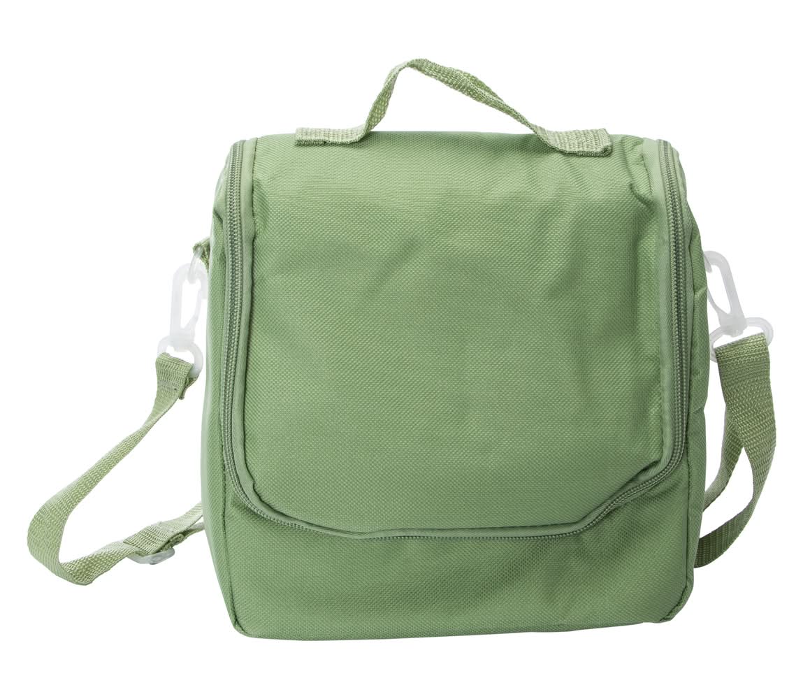 Insulated Crossbody Lunch Bag 8.6in x 7.6in Green