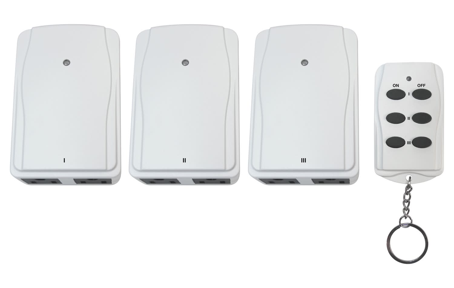 Prime Indoor Wireless Remote With Grounded Outlets 125 V White