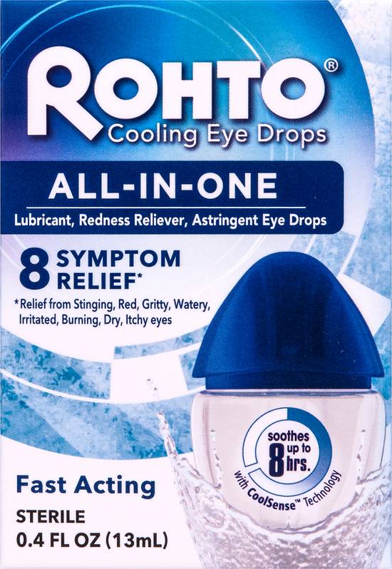 Rohto All in One 8 Symptom Relief Eye Drops (0.4 fl oz)