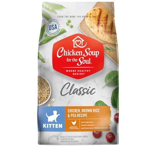 Chicken Soup for the Soul Classic KITTEN- CHICKEN, BROWN RICE, & PEA RECIPE CAT 13.5LB 6.1kg 13206