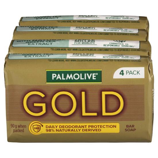 Palmolive Gold Bar Soap Daily Deodorant Protection (4 Packs) 90g