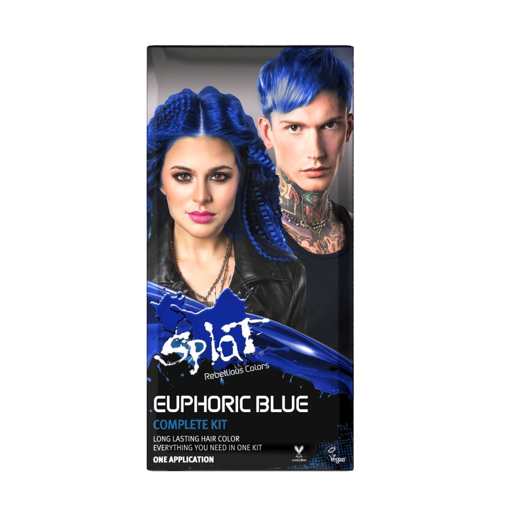 Splat Euphoric Blue Semi Permanent Hair Dye Kit