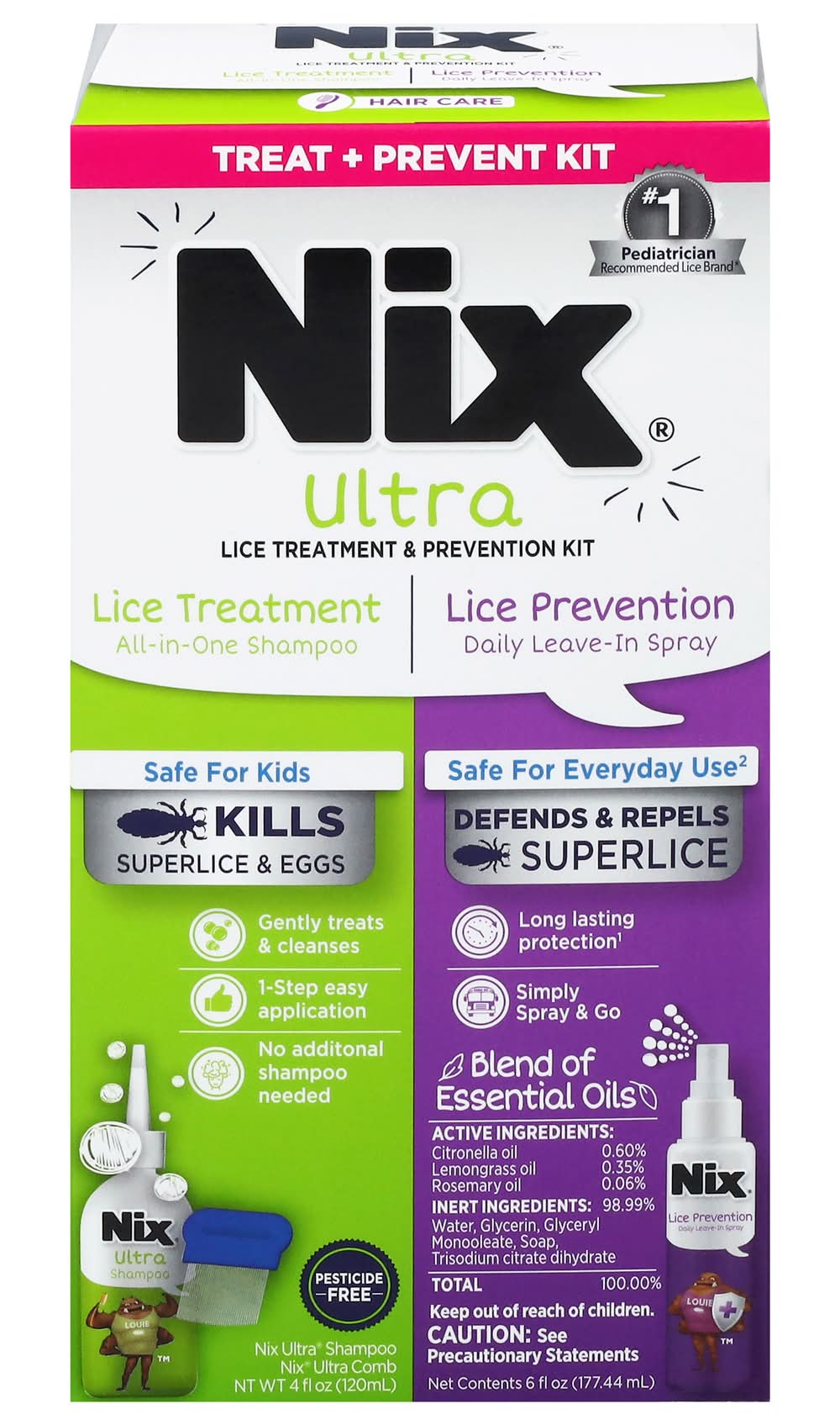 Nix Ultra Lice Treatment & Prevention Kit (10 fl oz, 2 ct)