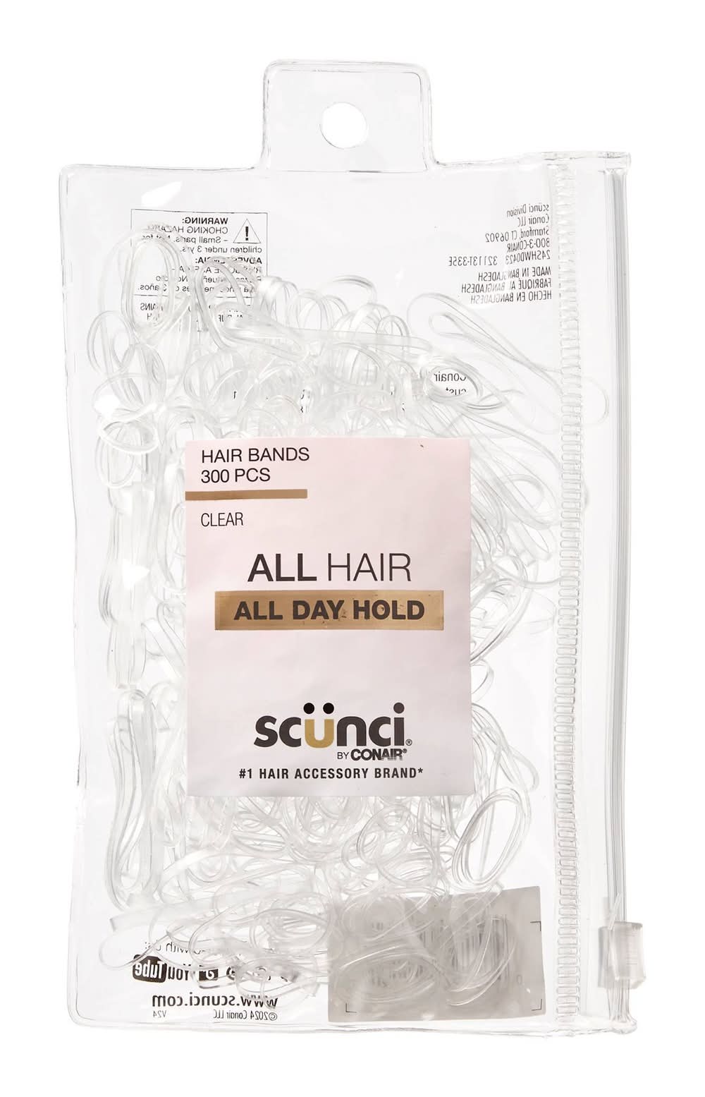 Scunci Polyband Elastic Hair Ties (300 ct)