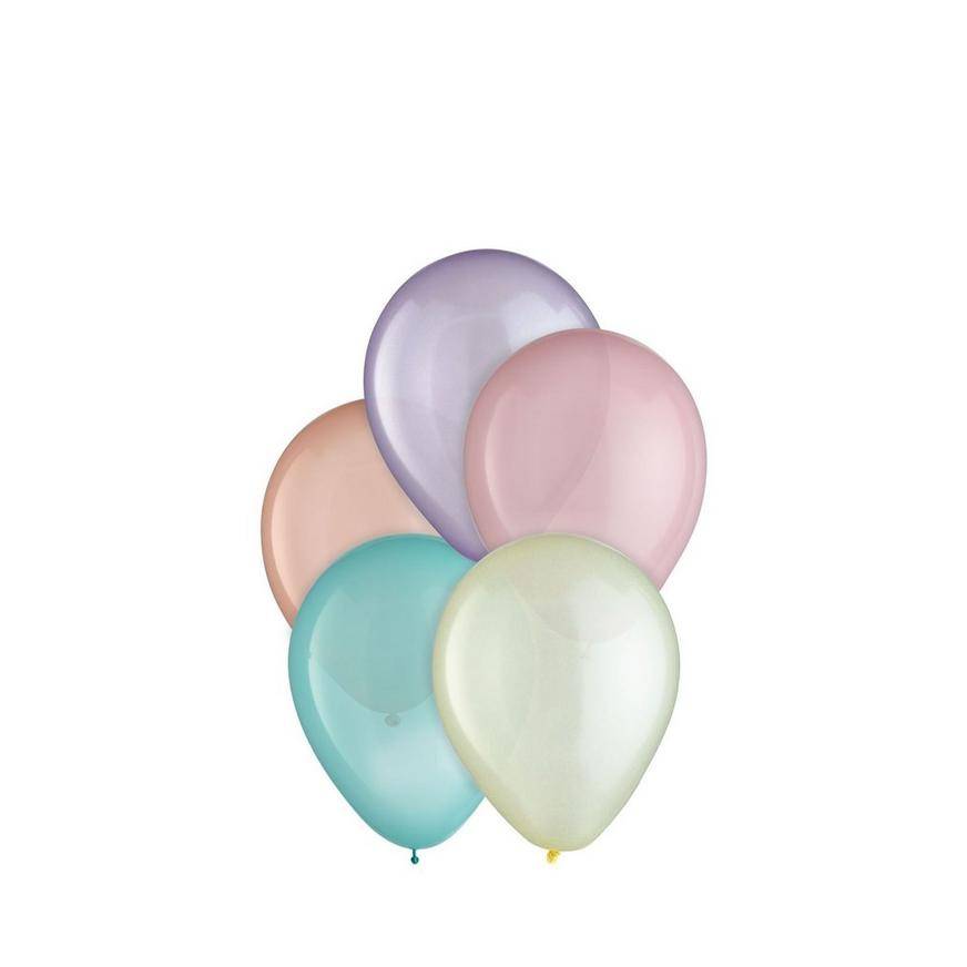 Uninflated 25ct, 5in, Sorbet 5-Color Mix Mini Latex Balloons - Blue, Pinks, Purple White