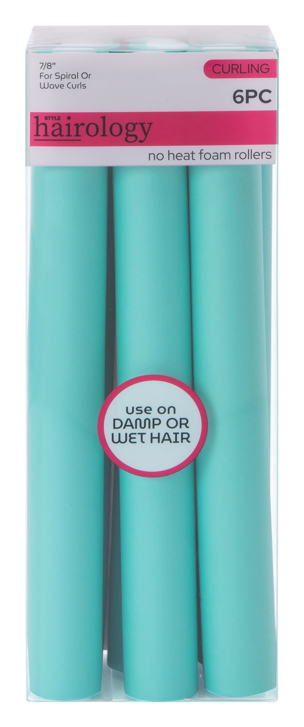 7/8in No Heat Foam Rollers 6-Pack