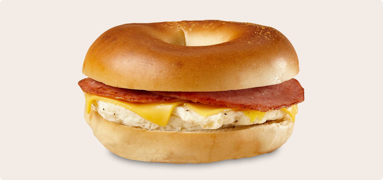 Pork Roll, Egg & Cheese on a Bagel