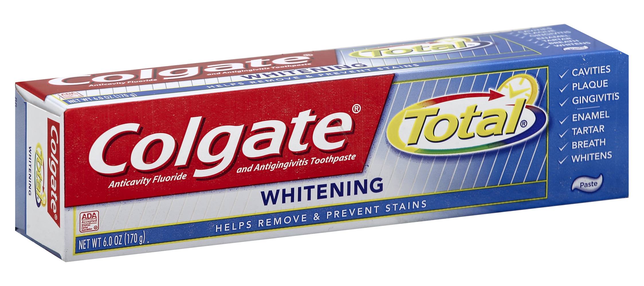 Colgate Anticavity Fluoride and Antigingivitis Total Whitening Toothpaste (6 oz)