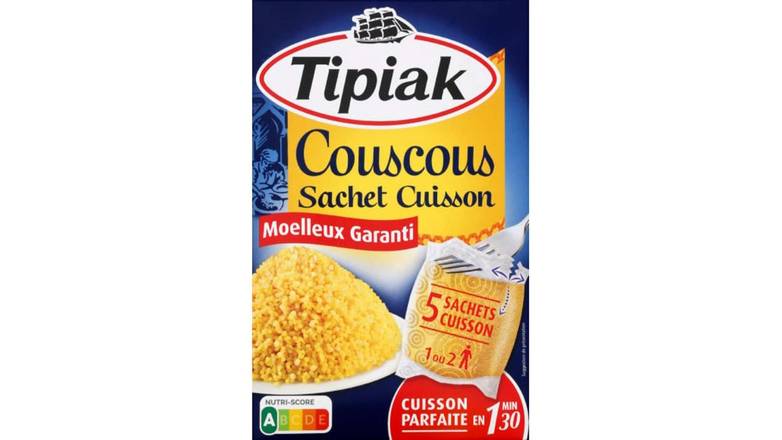 Tipiak Couscous sachet cuisson, moelleux garanti, cuisson parfaite en 1m30 Les 5 sachets cuisson de 100g