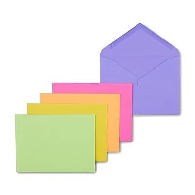 Staples A6 Invitation Envelope, 4 3/4 x 6 1/2, Assorted Brights, 50/Box (20559)