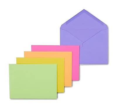 Staples A6 Invitation Envelope, 4 3/4 x 6 1/2, Assorted Brights, 50/Box (20559)