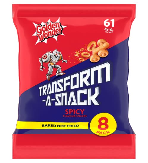 Golden Wonder Spicy, Transform-A-Snack Snacks (8 pack)