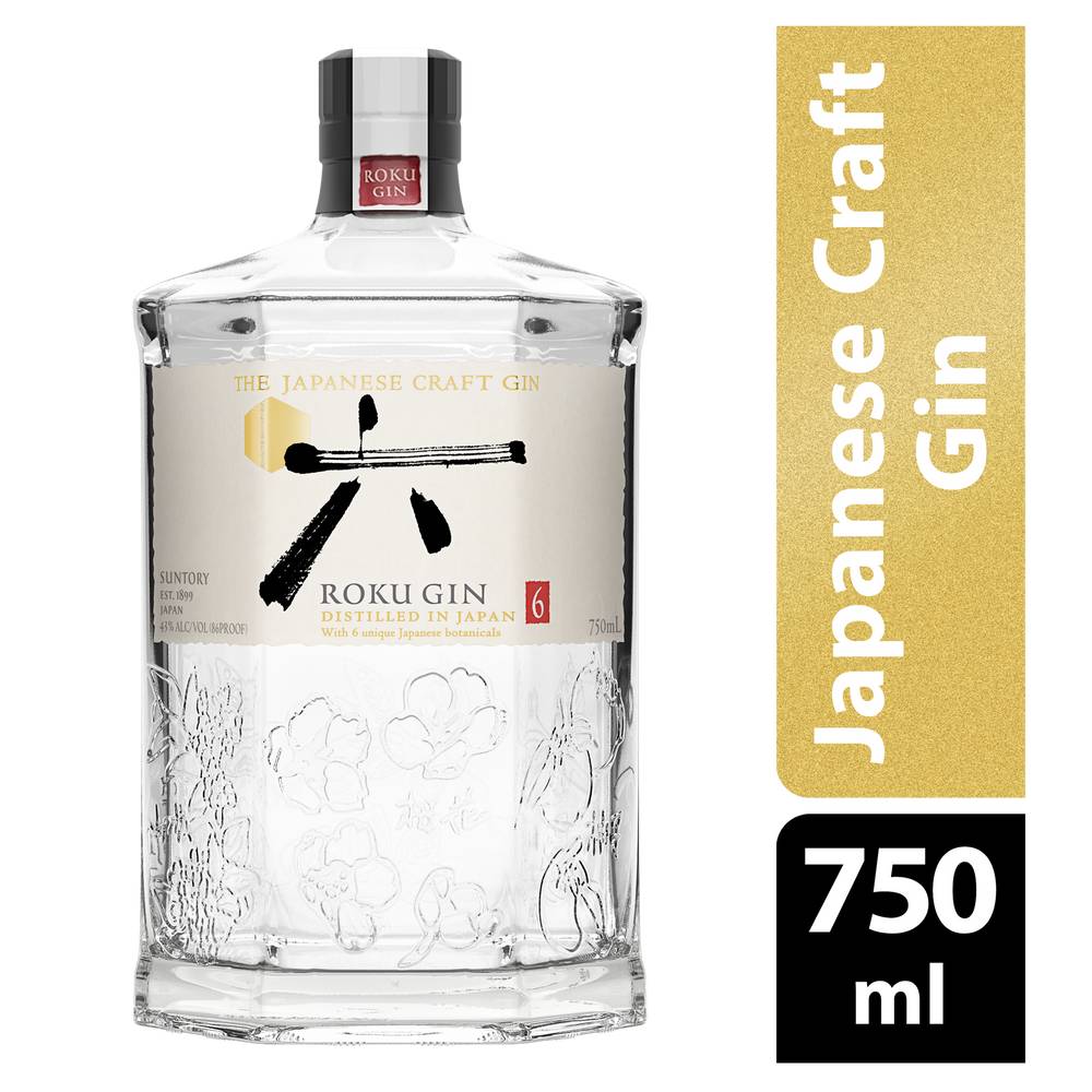 Suntory Distilled the Japanese Craft Roku Gin (750 ml)