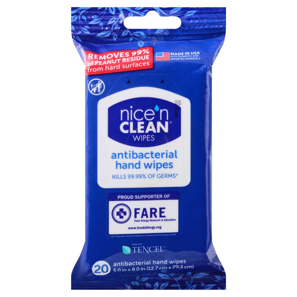 Nice 'N Clean Antibacterial Hand Wipes ( 5.0 in x 8.0 in)