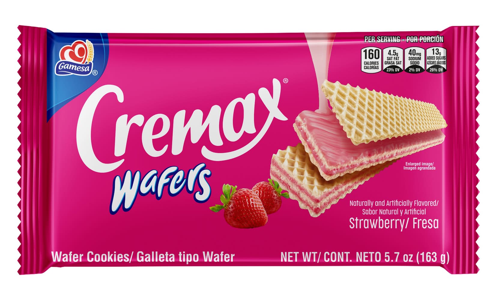 Gamesa Cremax Wafers Cookies, Strowberry (5.7 oz)