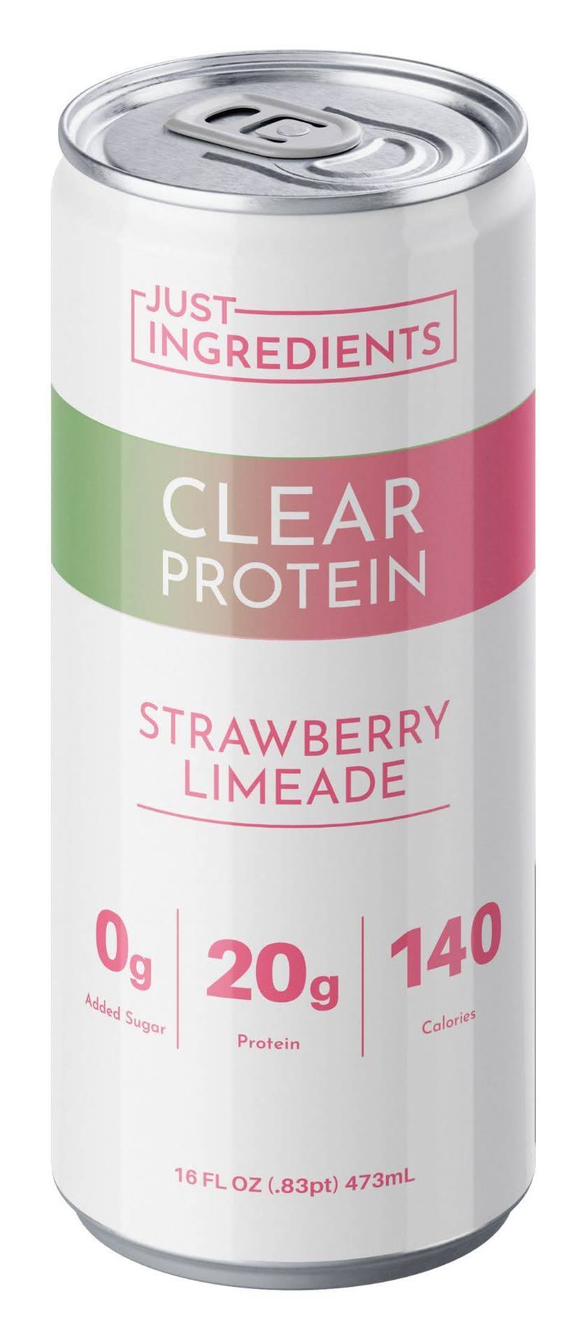 Just Ingredients Flavored Clear Protein Drink, Strawberry Limeade (16 fl oz)