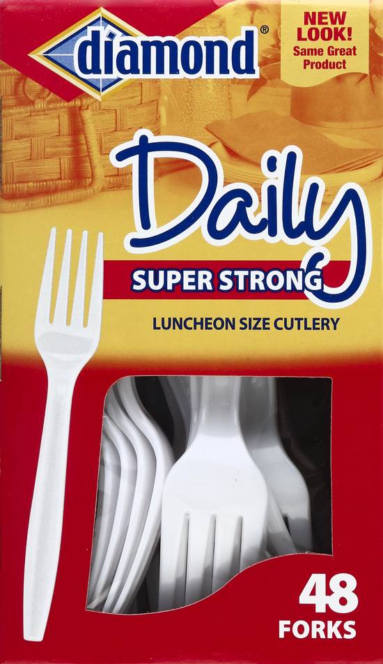 Diamond Daily Super Strong Luncheon Size Forks (48 ct)