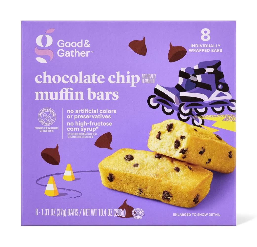 Good & Gather Muffin Bars, Chocolate Chip (1.31 oz, 8 ct)