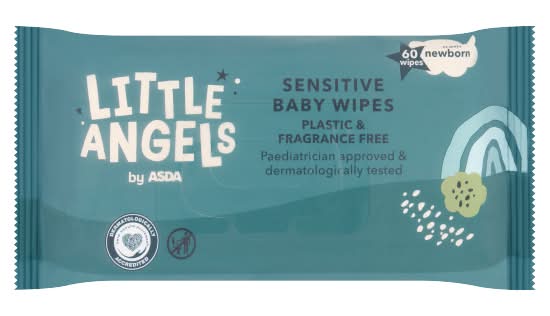 ASDA Little Angels Sensitive Baby Wipes (60 pack)