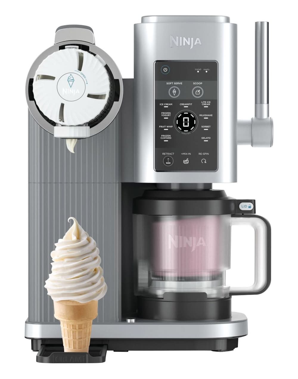Machine À Crème Glacée Dure Et Molle Ninja Swirl De Creami Torsade, 13 Programmes À Touche Unique / Ninja Swirl By Creami Soft Serve And Ice Cream Maker, 13 One-Touch Programs