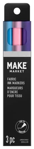 Make Market Fine Tip Fabric Ink Markers, Assorted Cool (3 ct)