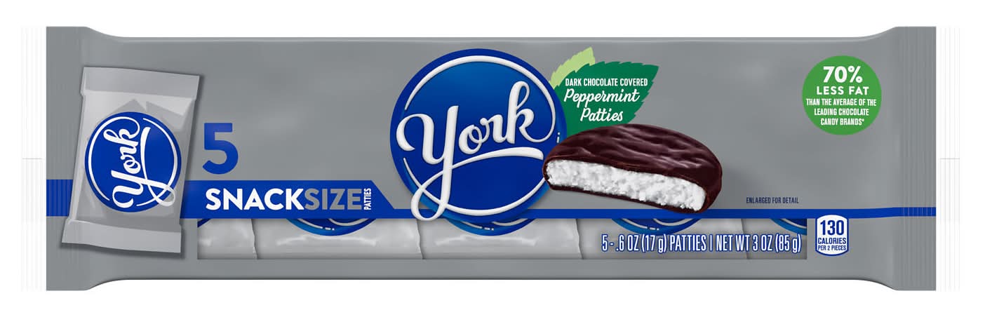 York Dark Chocolate Covered Peppermint Snack Size Patties (0.6 oz)