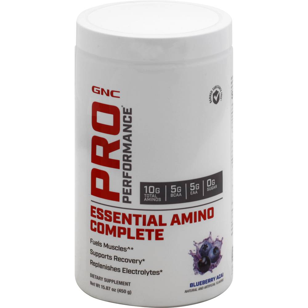 Gnc Blueberry Acai Essential Amino Complete (15.9 oz)