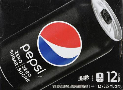 Pepsi zéro sucre (12 x 355 ml) - zero sugar (12 x 355 ml)